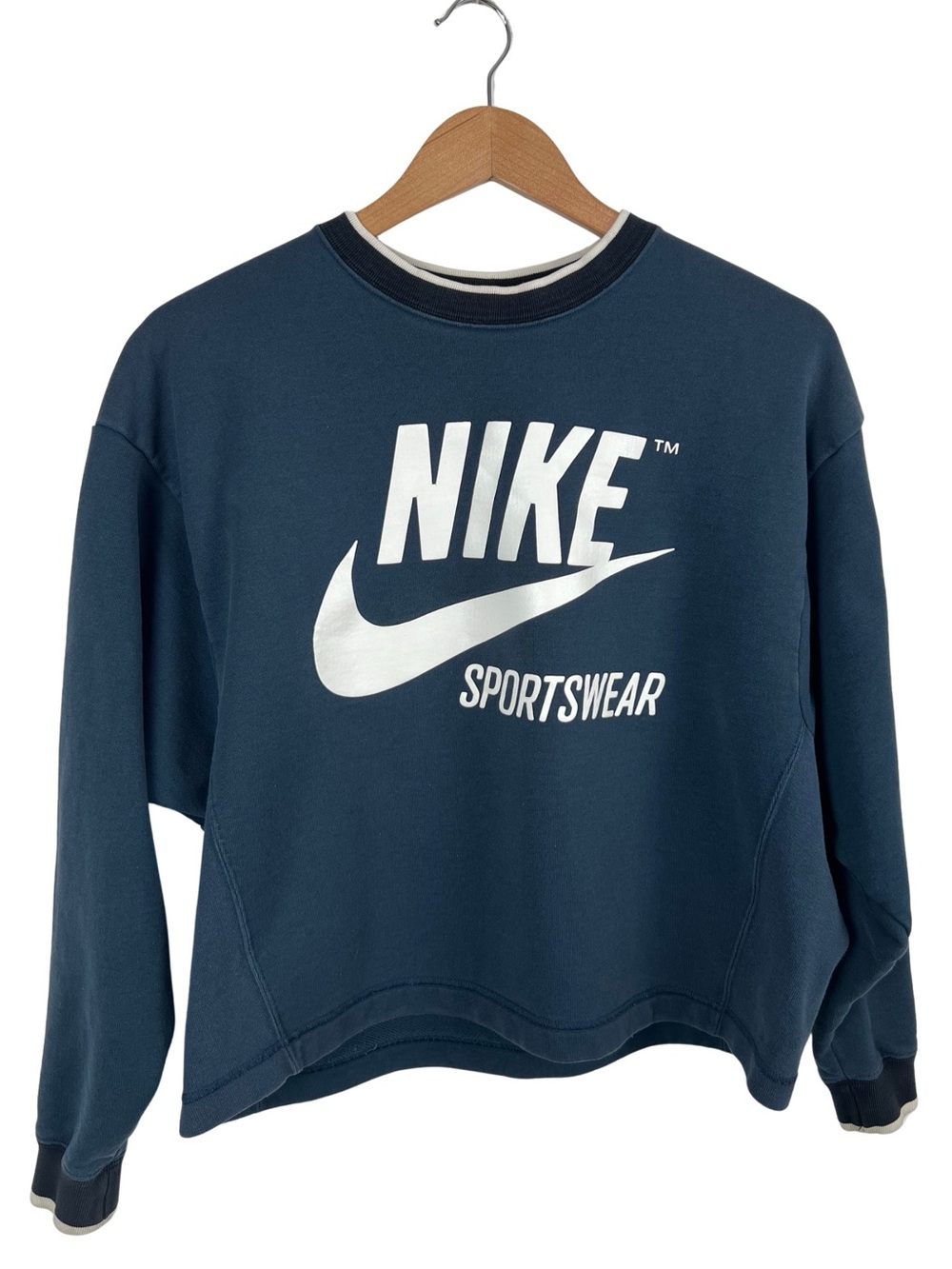 Nike Sportswear Cropped Sweatshirt Women’s Small Blue
